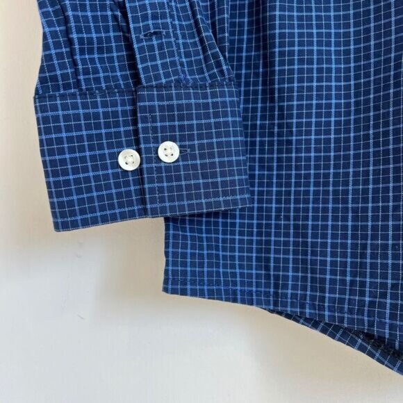 Michael Michael Kors Mens Size M 15 1/2 Blue Long Sleeve Button Down Shirt 32 33 - Picture 6 of 12